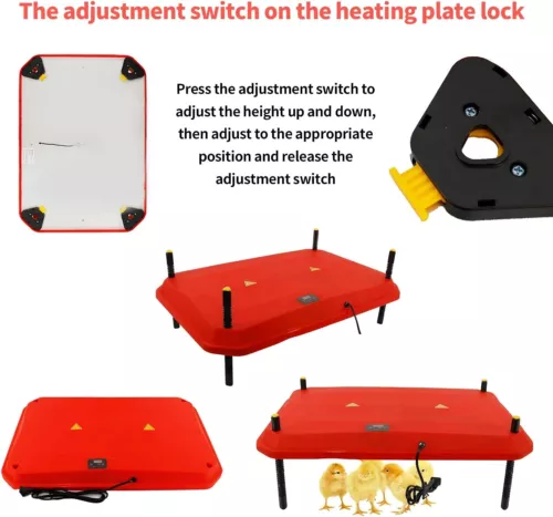 Chick Brooder Heating Plate 40*60CM Adjustable Chicken Coop Brooding Heater AU - Picture 4 of 12
