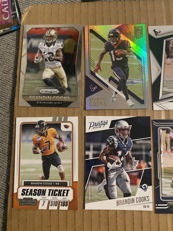 (15) Different Brandin Cooks Lot #3 Houston Texans Rams Patriots Saints