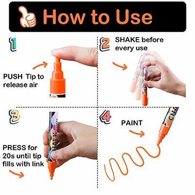 Magnetic Liquid Chalk Markers Erasable Markers 4 Chalkboard Markers for  kids Neo