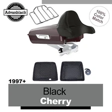Advan Black Cherry Razor Tour Pak Wrap-Around Backrest For 97-20 Harley Touring