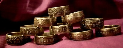 Münzringe Größe T bis Z britische Halbkrone Münzringe
