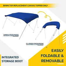 Seal Skin Covers 4 Bow Bimini Top Replacement Canvas Only Cover 96" L 97"-103" W
