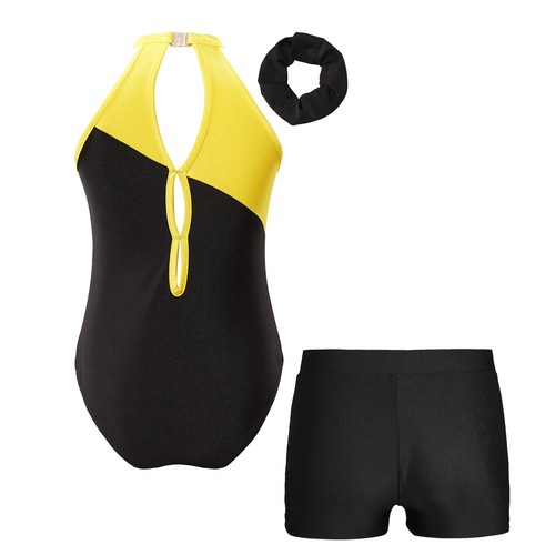 Kids Girls Leotard Yoga Rompers Sparkly Bodysuit Ballet Set Gym Outfit Latin - Picture 62 of 71