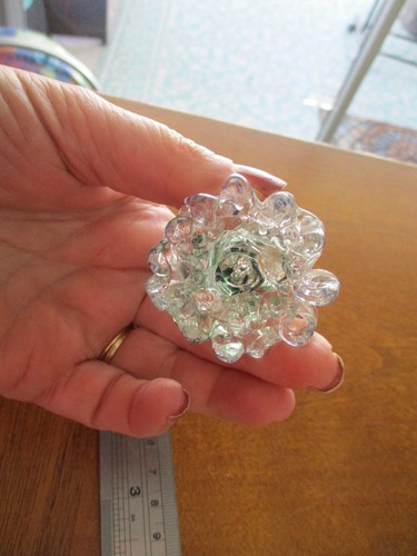 Vintage Mermaid handblown glass 3" flaw missing tail - Picture 4 of 6
