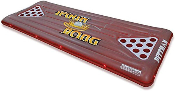Luces LED Flotantes Inflables Cerveza Pong Mesa Exterior Agua Piscina Juego 2 Personas