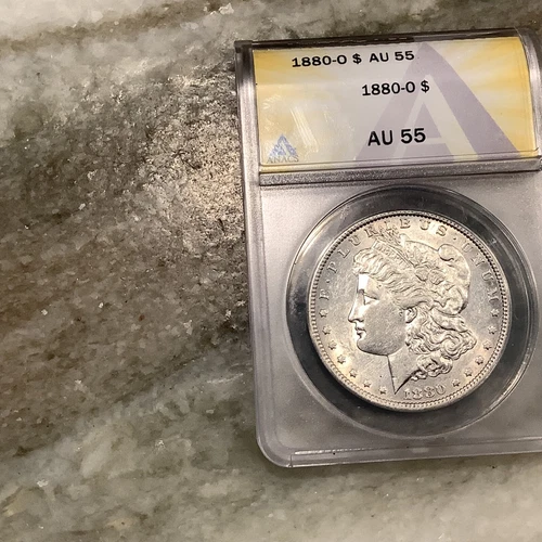 1880-O Silver Morgan Dollar AU55
