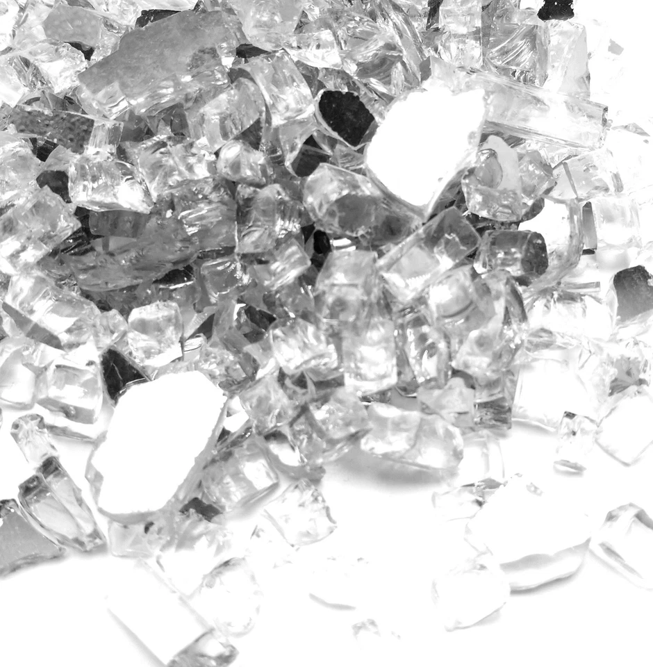 Clear Reflective 1/2" Premium Silver Reflective Fire Glass Fireplace & Fire Pit - Image 4 of 4