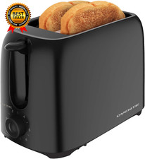 Electric 2 Slice Toaster Machine with 6-Shade Browning Selector Setting Compact