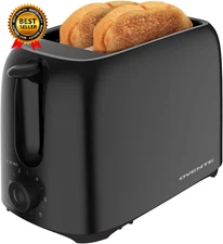 Electric 2 Slice Toaster Machine with 6-Shade Browning Selector Setting Compact