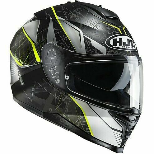 Casque Intégral HJC V10 Foni MC3 - Jaune/Bleu/Argent, Taille L (59) - Neuf