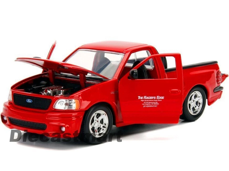 Fast & Furious Brian's 1999 Ford F-150 SVT Lightning Red by Jada 1:24 Model Car - Image 3 of 4