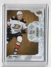 2019-20 UD Engrained Rookie Base Card # 65 Max Jones Anaheim Ducks 201/299