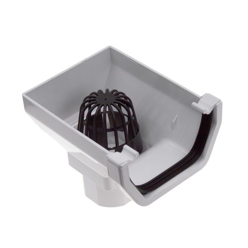uPVC Gutter Downpipe Leaf Balloon Guard Rainwater Outlet Drain Filter FloPlast - Picture 3 of 4
