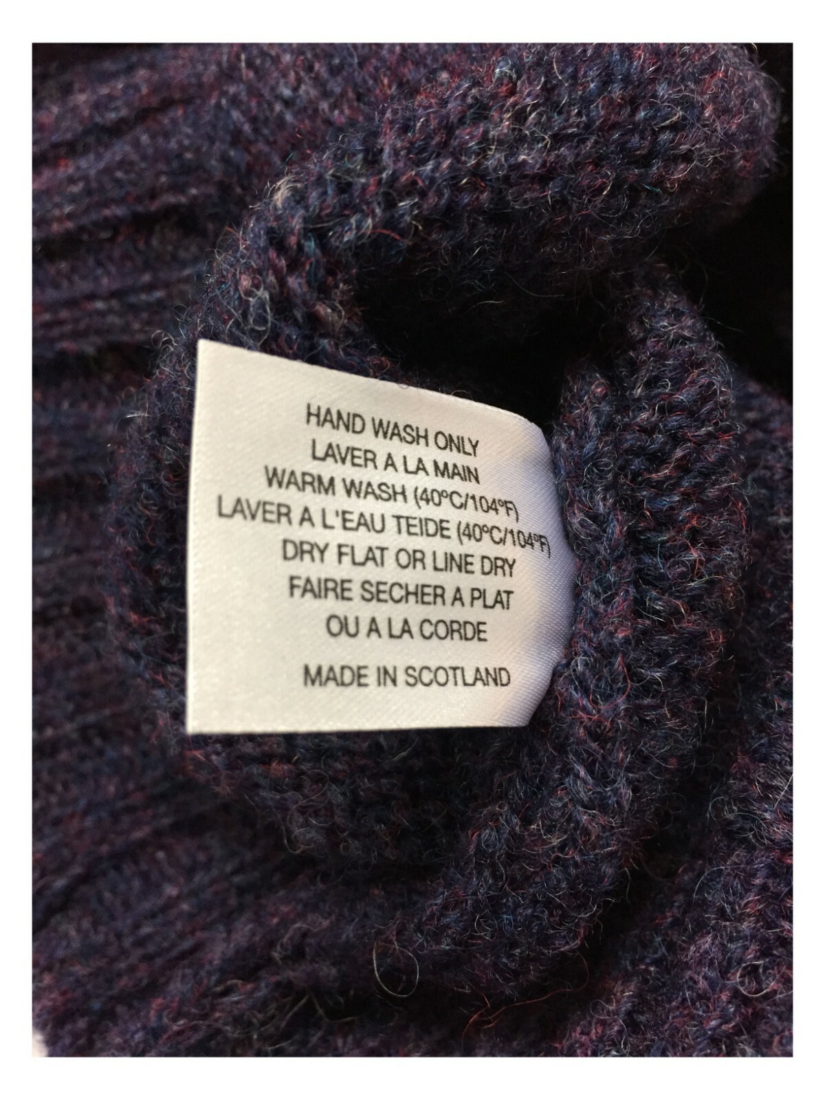 Pull Peter Scott 1/4 Zip - Pure Laine Gris - Taille 44 - Fabriqué En Écosse - Occasion Parfait