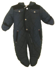 ROTHSCHILD Bunting Snowsuit Infant Boy Quilted Hooded Footed Size 3-6 M
