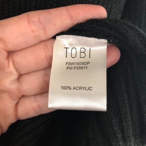 Tobi Black Long Sleeve Sweater Dress Women's Size Large - Picture 5 of 7