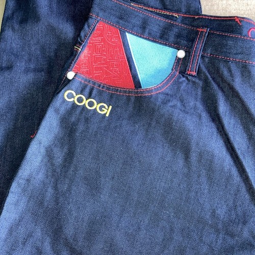 Coogi Jeans Mens W44 x L34 Embroidered Y2K Wide Leg Pants Multicolor Cotton NICE - Picture 12 of 20