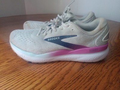 Brooks Ghost 16 Women's 9.5 Gray Pink Cushion Road Running Shoes Sneakers