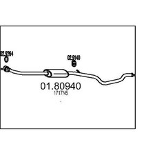 MTS Mitteltopf Neu für Peugeot 306 + Break 1.4  + 1.6 Auspuff