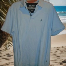 NAUTICA CLASSIC FIT PERFORMANCE DECK SHIRT MENS LARGE