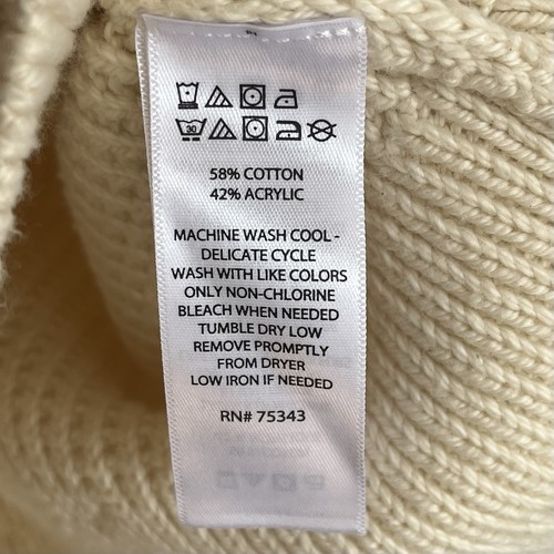 C&C California Womens XS Knit Sweater Ivory Cream Pullover - Picture 4 of 4