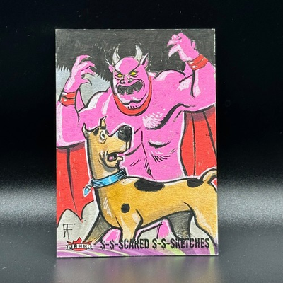 #ad 2025 Fleer Scooby Doo S S Scared S S Sketches DEMON 1 1 Sketch Auto $399.95