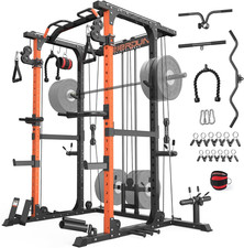 FLA01 Gabbia Elettrica Multifunzione Squat Rack e Cavi Incrociover - 10 in 1 Home Gym