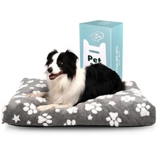 Dog Beds for Large Dogs, Cute Thick Dog Bed for Crate Kennel, Fluffy Pet Bed ...