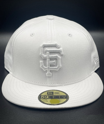 New Era 59Fifty 7 3/4 Fitted San Francisco Giants Hat Whiteout Edition 5950 Cap