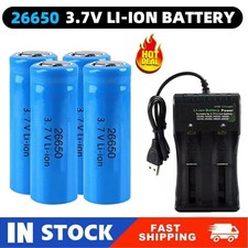 LED flashlight headlamp 26650 Battery 3.7V Li-ion Rechargeable Batteries LOT