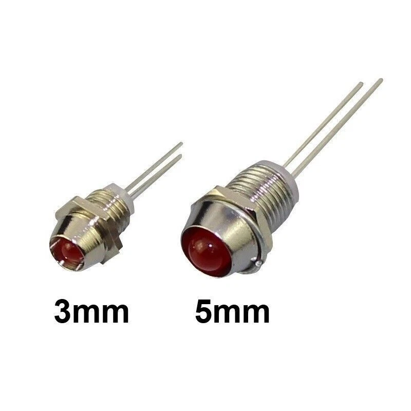 LED Fassung 3mm 5mm Metall Kunststoff Halter LEDs Clip Halterung 10 50 100 Stück - Bild 2 von 4