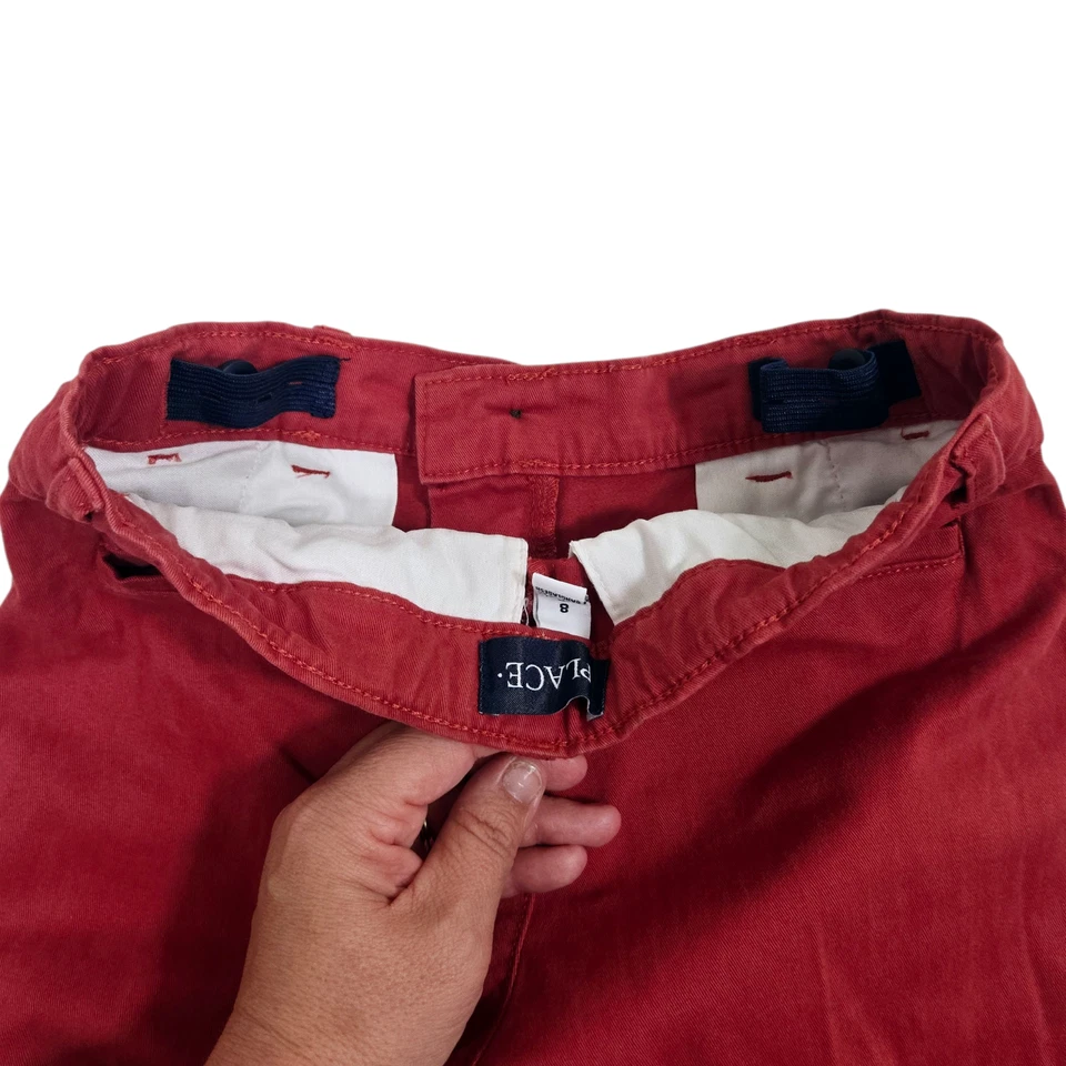 The Children's Place Boy's Size 8 Red Dress Pants with Adjustable Waist - Image 3 of 4