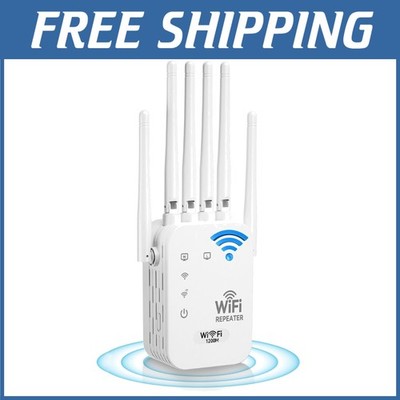 2026 WiFi Extender with 6 Antennas - Signal Booster=