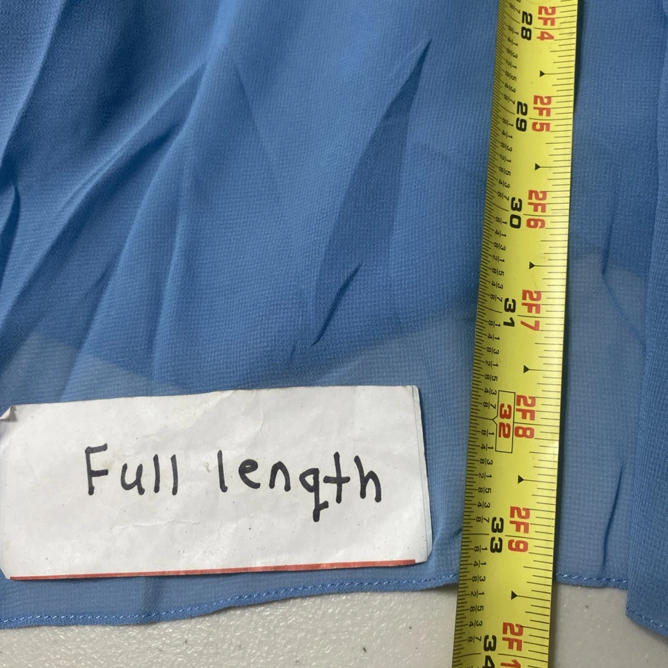 Alex Evenings Maxi Skirt Size 1X Women's Blue Chiffon A-line Flare Hem - Image 4 of 4