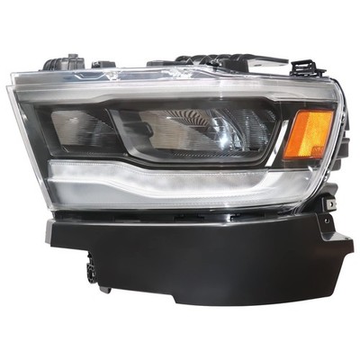 Front Headlight 2019-2024 1500 Left Driver Full LED Black Housing Clear Lens