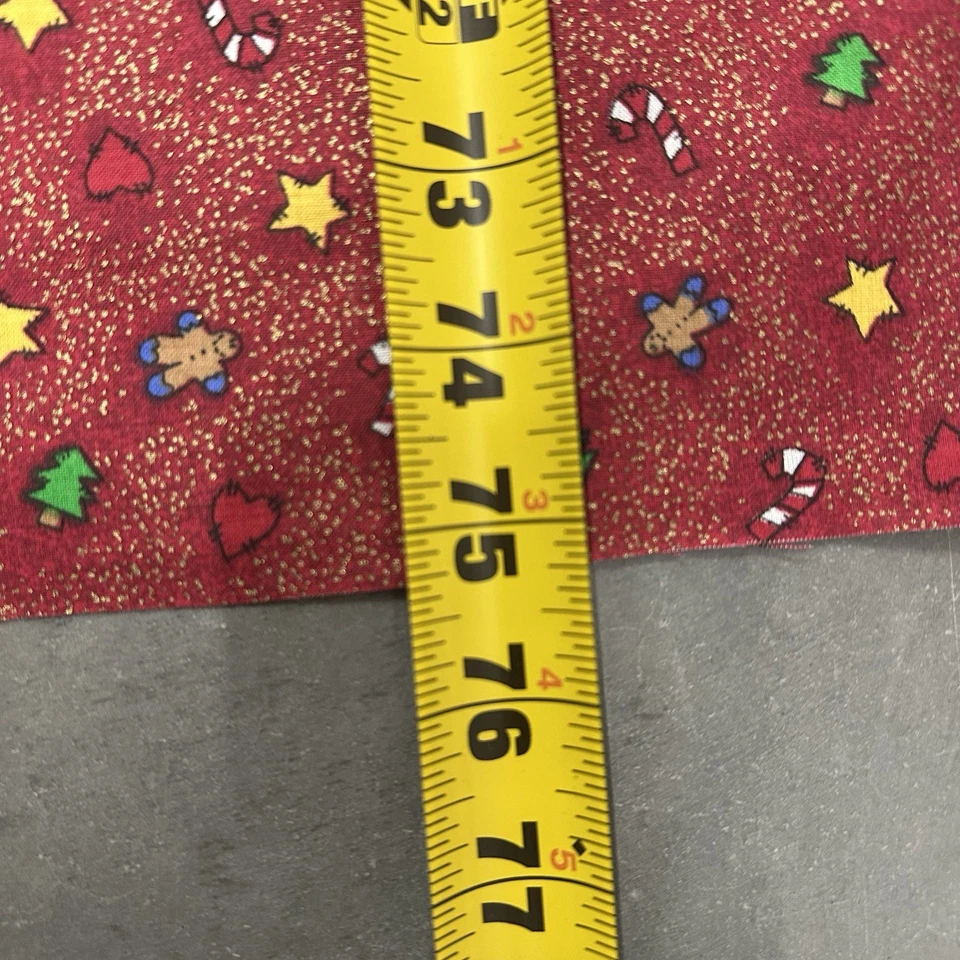 Tela Gallo Rojo "Iconos de Navidad" Bastón de Caramelo Amarillo Estrella Árbol 45x75” T5 Foto 3 de 4