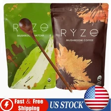 2PCS Organic RYZE Mushroom Coffee 30 Servings Per Pack -Free Shipping