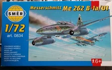 SMER 1/72 MESSERSCHMITT Me 262 B-1a/U1 MODEL KIT art. 0834