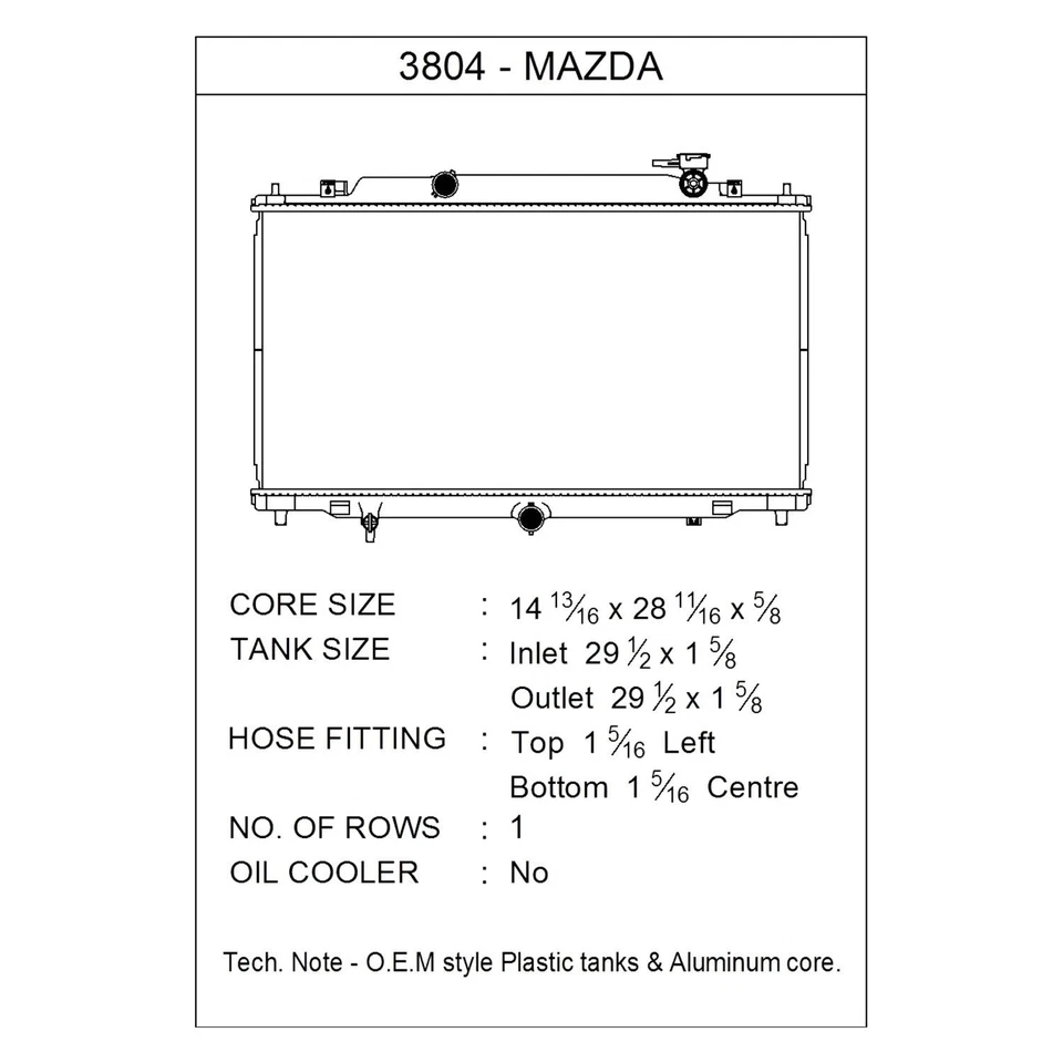 For Mazda 6 2014-2021 CSF Engine Coolant Radiator Foto 2 de 2