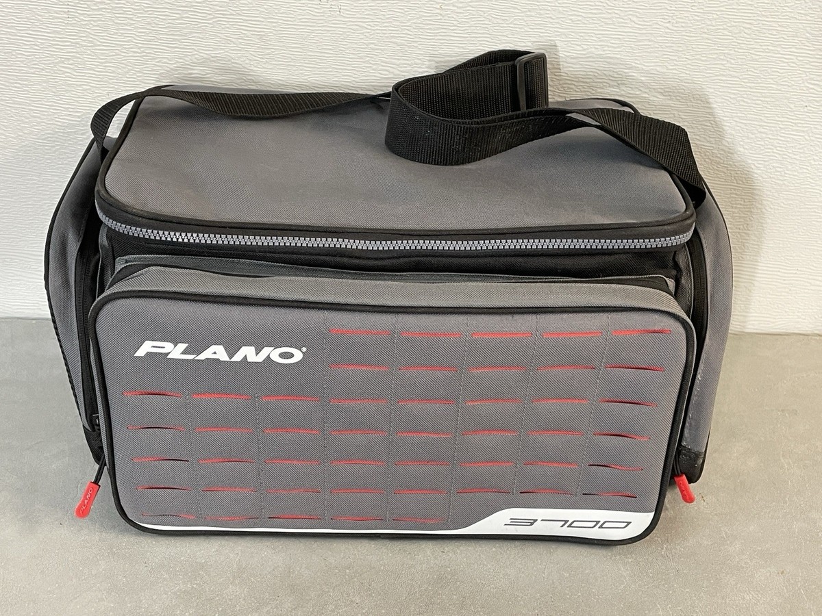 Plano Weekend Series 3700 Soft Sided Tackle Box Tackle Bag Black Gray 5  Trays | eBay