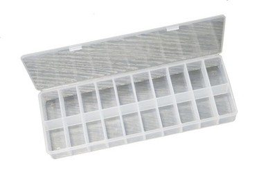 20 Compartment Dubbing Box 8.5''x4'' Hareline 20 Fächer Dubbing Box 21 x 10 x 2,5
