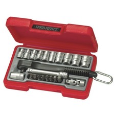 Teng Tools, set di chiavi a bussola Mini Rosso 1/4 ''