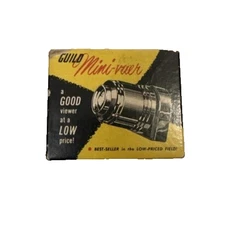 Guild Mini-Vuer Slide Viewer Extra Magnification Lucite Lens Black Vintage USA