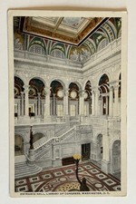 Entrance Hall, Library of Congress, Washington, D.C. Vintage Postcard