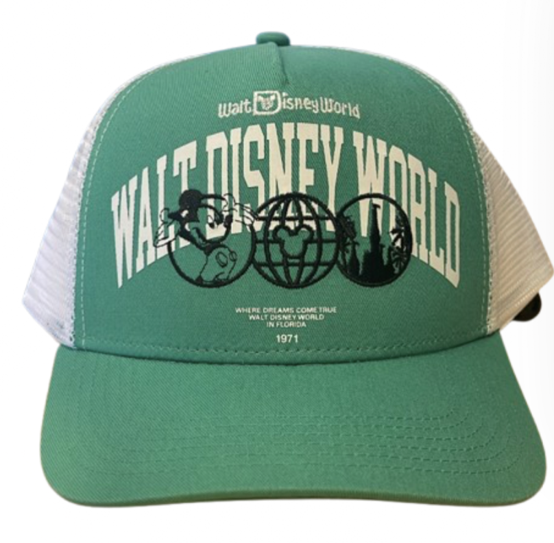 Disney Parks Walt Disney World Icon Green Baseball Cap Hat New with Tag