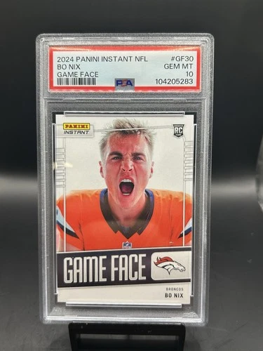 2024 Panini Instant Bo Nix Game Face #GF-30 (1/331) PSA 10