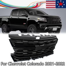 Front Upper Grille W Gloss Black Trim For 2021-2022 Chevrolet Colorado