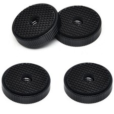 1/4"-20 Flat Knurled Nut 4 Pcs Aluminum Alloy Female Thumb Wheel Lock Nut