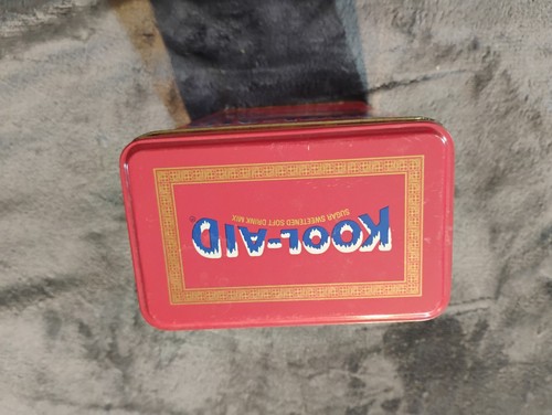 Vintage Kool-Aid Drink Mix Metal Tin Canister Display Made in UK Retro Graphics - Picture 5 of 7