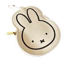 New Miffy Leather Wallet Zip Pouch Clutch Canvas Coin Key Money Bag Charm Mascot